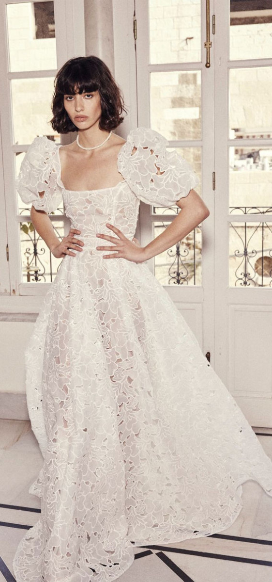 50 Gorgeous Wedding Dresses for 2022 : Floral Lace Wedding Dress