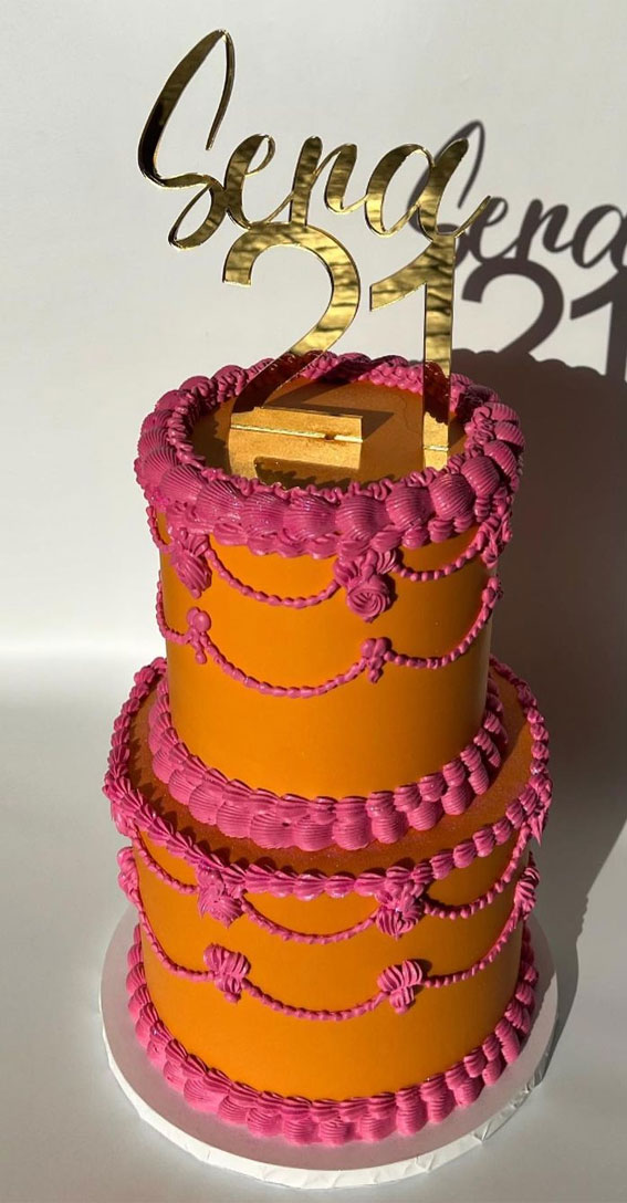 40 Best Lambeth Cake Ideas : Funky 21st birthday cake