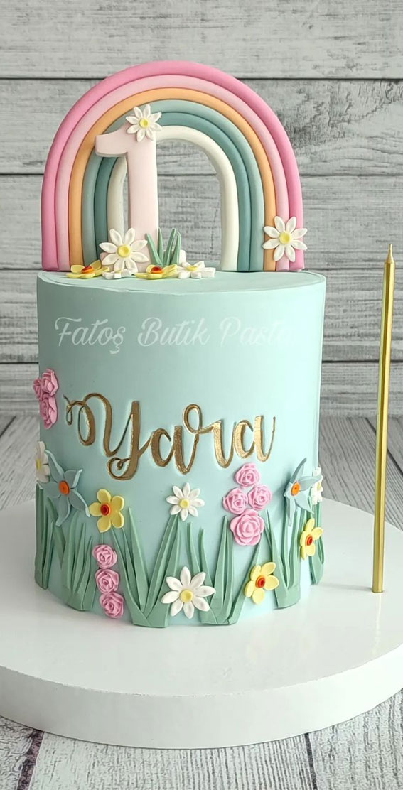 40 Cute First Birthday Cakes in 2022 : Enchanted Garden Cake