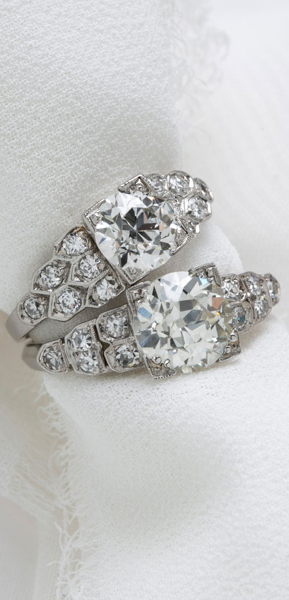 50 Stunning Engagement Rings in 2022 : Art Deco darlings
