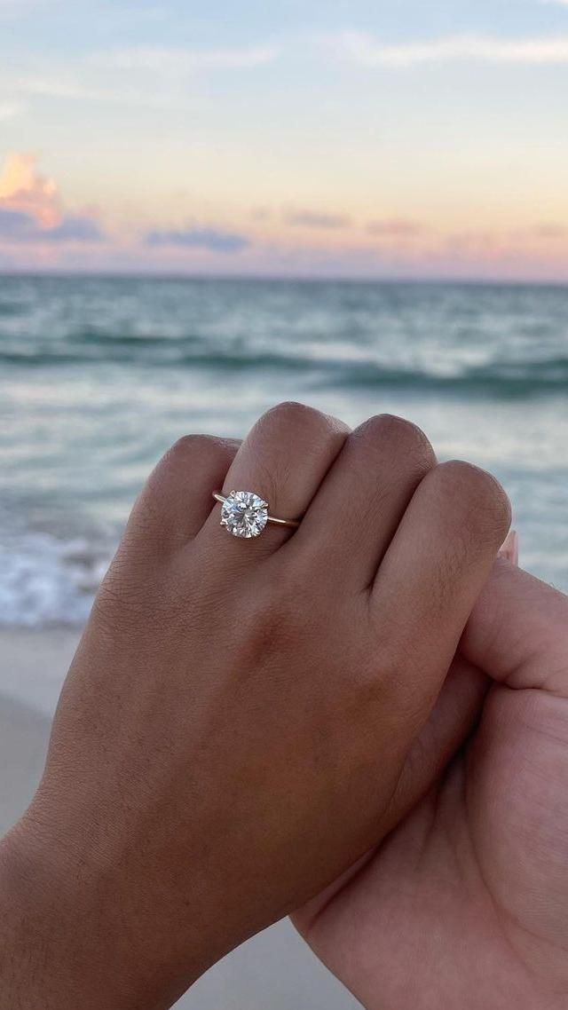50 Stunning Engagement Rings in 2022 : Round Solitaire