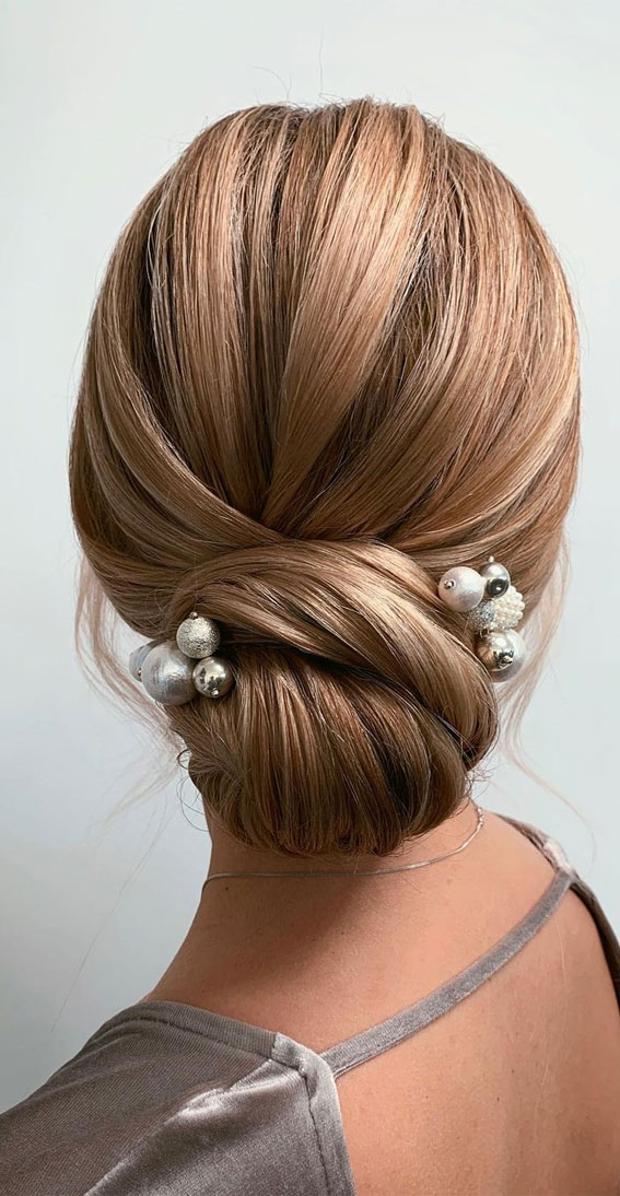 43 Stunning Updo Hairstyles 2022 : Gorgeous Twisted Low Bun