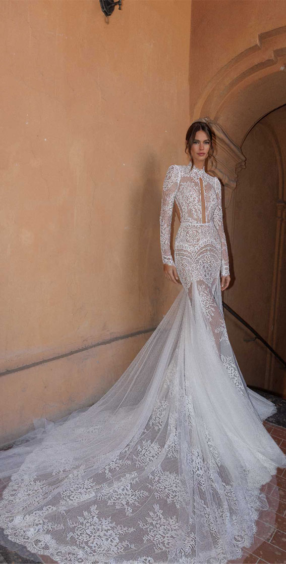 50 Breathtaking Wedding Dresses in 2022 : Long Sleeve Lace Wedding Dress