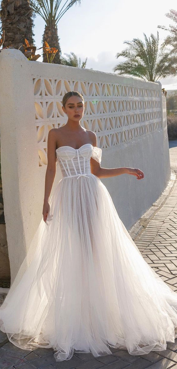 50 Breathtaking Wedding Dresses in 2022 : Attached Sleeve Wedding Dress