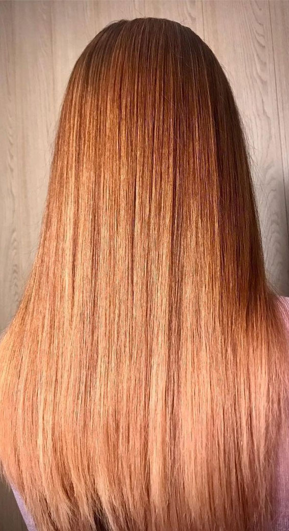 35 Copper Hair Colour Ideas & Hairstyles : Dark Copper To Bright