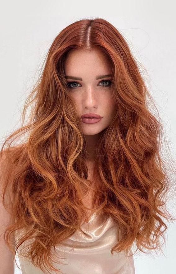 35 Copper Hair Colour Ideas & Hairstyles : Copper Red Haute