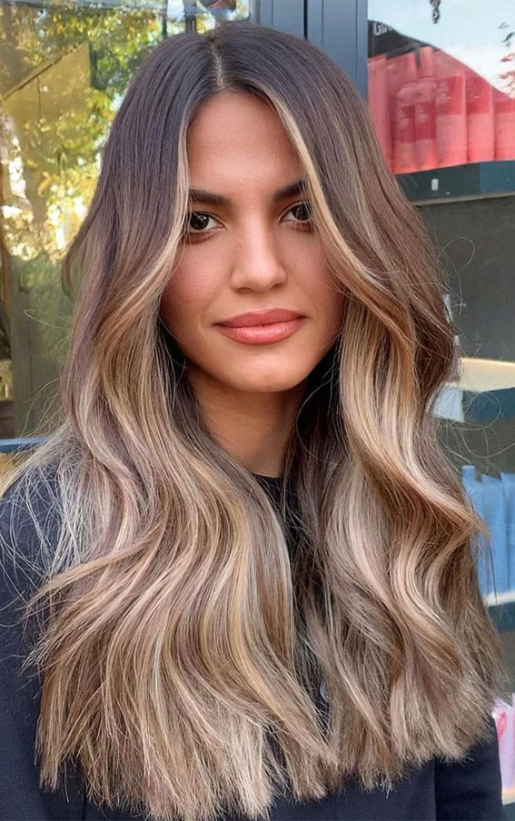 70+ Trendy Hair Colour Ideas & Hairstyles : Warm Cocoa with Honey