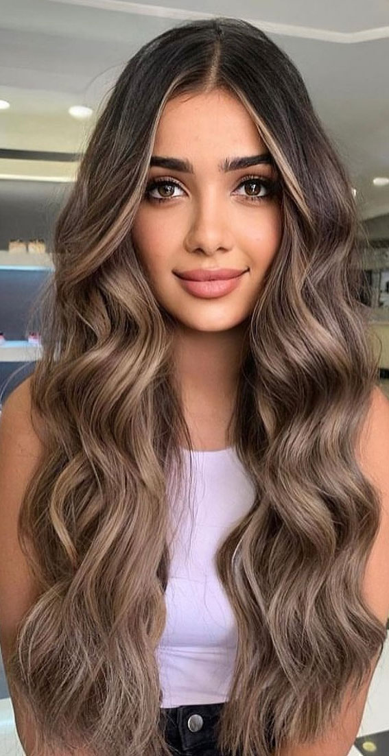 golden beige hair color, winter hair color, brown hair, trendy hair colour, hair colour ideas, hair color trends, hair color highlights, brunette hair, brown balayage