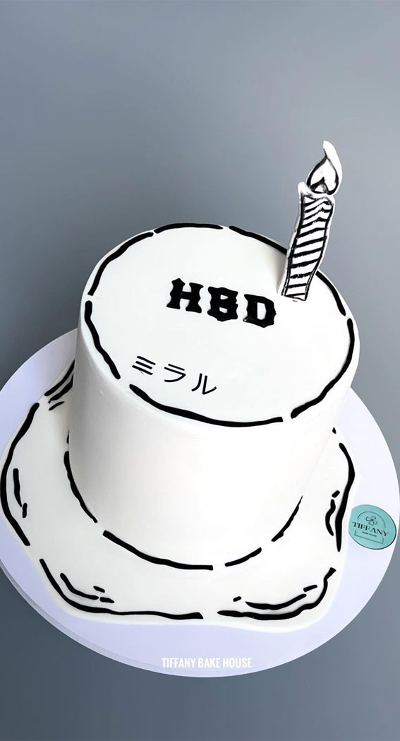 50+ Cute Comic Cake Ideas For Any Occasion : Simple Outline Comic Cake