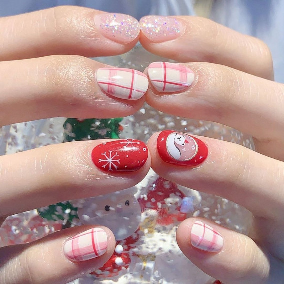 50+ Festive Holiday Nail Designs & Ideas : Kawaii Christmas Nails