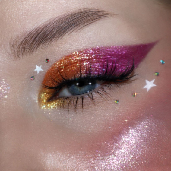 40+ Gorgeous Holiday Makeup Ideas : Dusk Stars