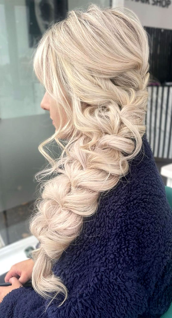 40 Best Prom Hairstyles for 2023 : Pull Through Chunky Braid