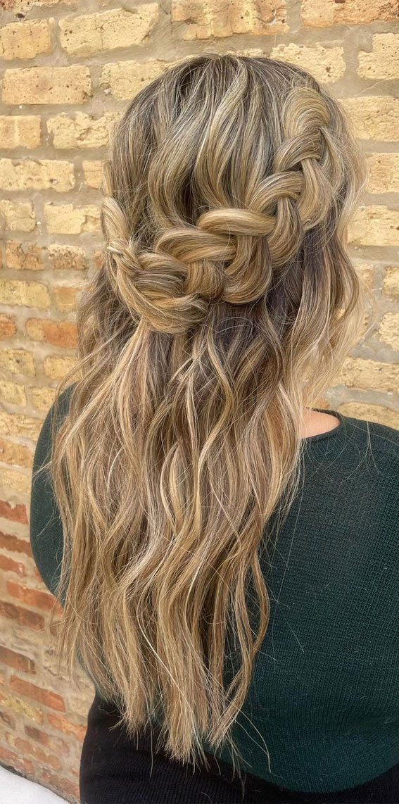 40 Best Prom Hairstyles for 2023 : Statement Braided Half Up