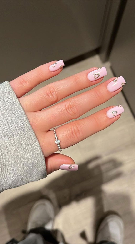 35 Nail Trends 2023 To Have on Your List : Sparkle Hearts