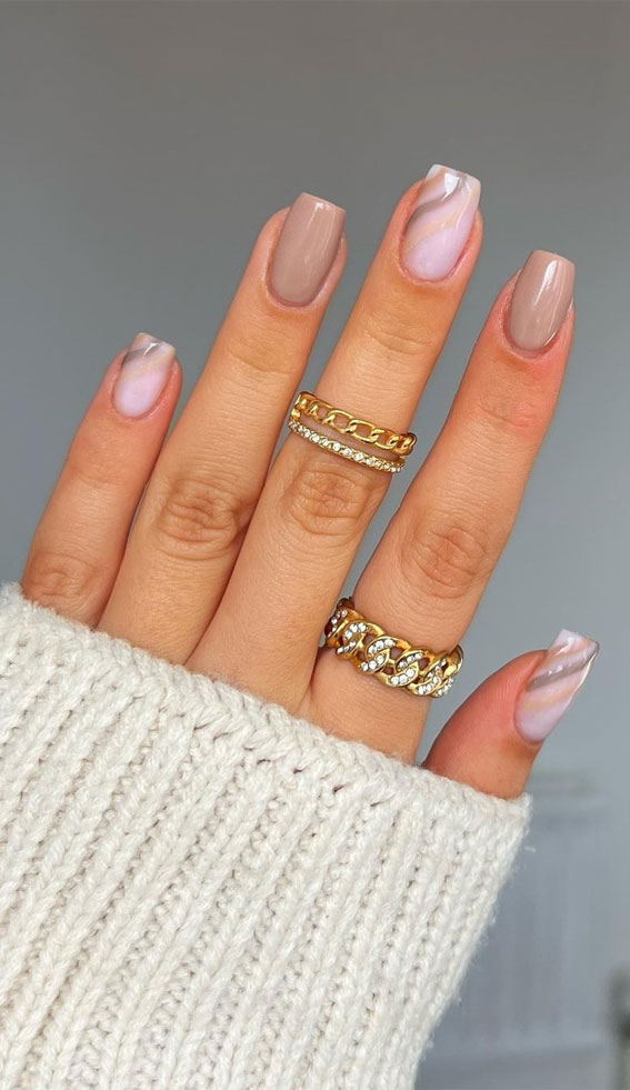 25 Beautiful Neutral Nails To Welcome 2023 : Double White Side French Tips