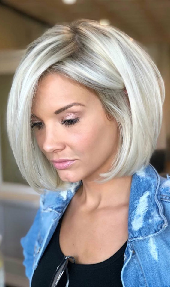 52 Best Bob Haircut Trends To Try in 2023 : Thick Blonde Hair