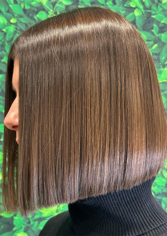 52 Best Bob Haircut Trends To Try in 2023 : Milky Brown Long Bob