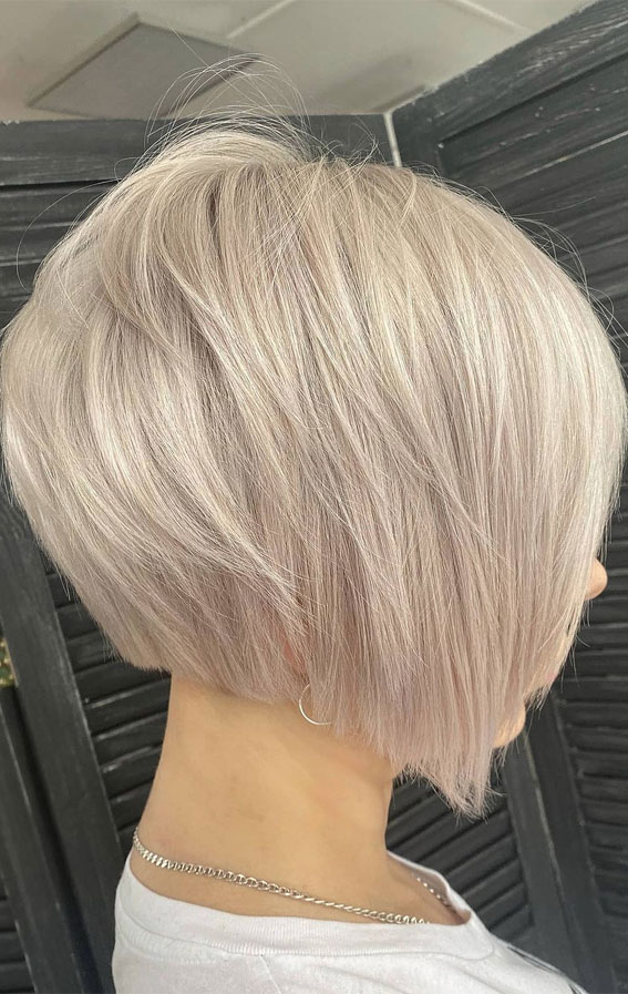 52 Best Bob Haircut Trends To Try in 2023 : Baby Blonde Textured Bob