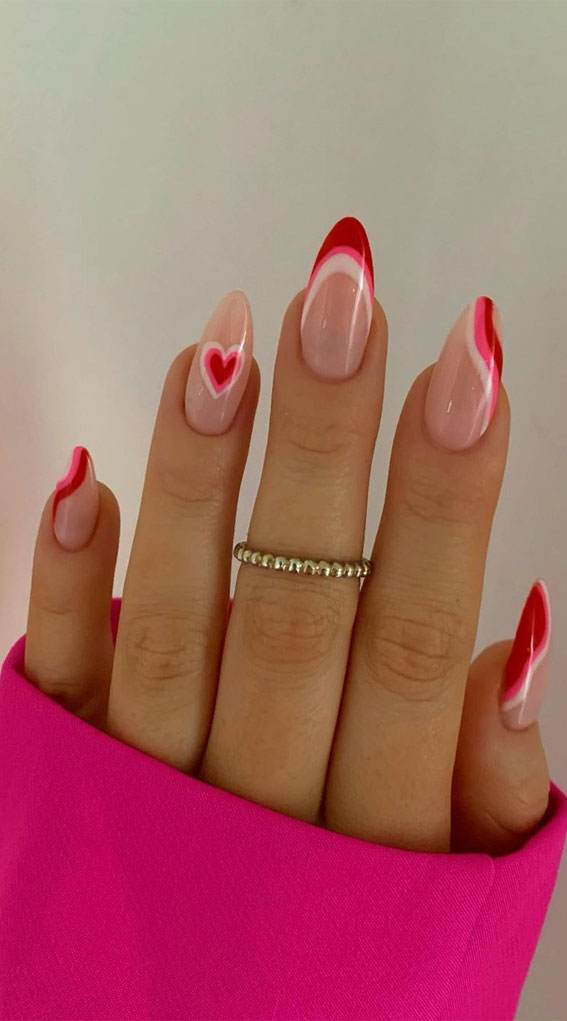 valentines Day nails short, valentine's day nails 2023, valentine's day press on nails, pink Valentine's Day nails Image of Valentines nails acrylic, valentines nails acrylic, valentine's Day nails simple, valentine Nails, valentine French nails, love heart nails, red valentines nails