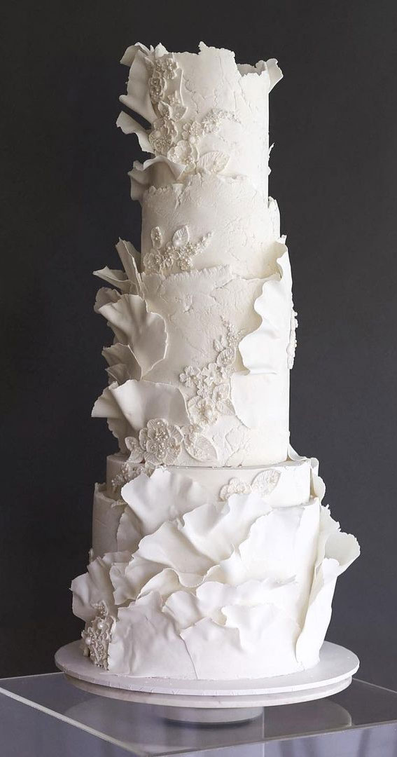 40 Beautiful Wedding Cake Trends 2023 : Pure Elegance