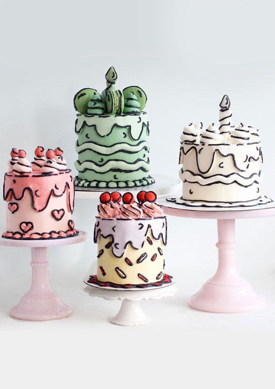 50+ Cute Comic Cake Ideas For Any Occasion : Variety Of Comic Cakes