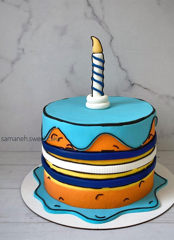 50+ Cute Comic Cake Ideas For Any Occasion : Semi-Naked Comic Cake