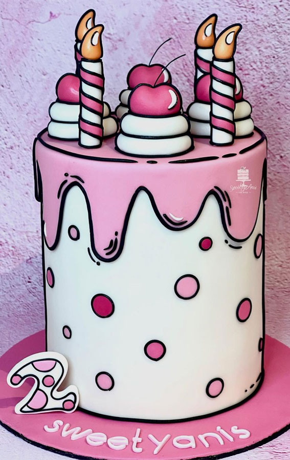 50+ Cute Comic Cake Ideas For Any Occasion : Comic Cake for 2nd Birthday