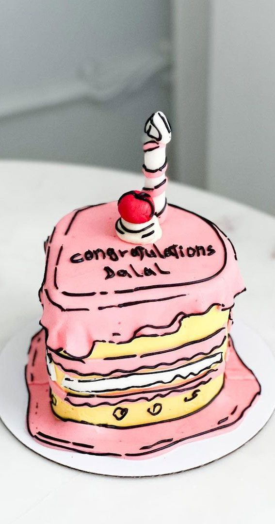 50+ Cute Comic Cake Ideas For Any Occasion : Congratulations Comic Cake