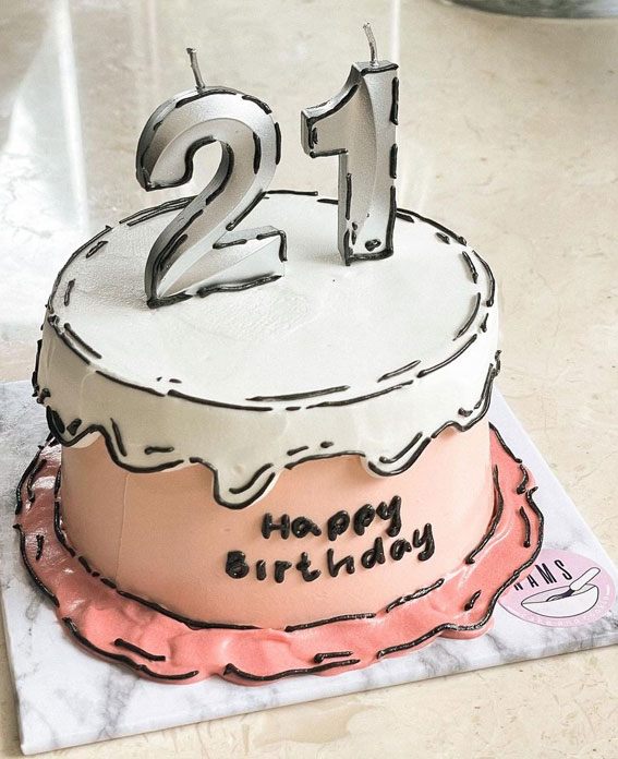 50+ Cute Comic Cake Ideas For Any Occasion : 21st Birthday
