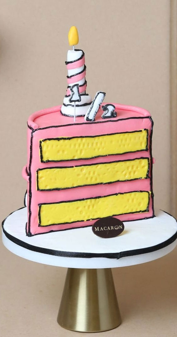 50+ Cute Comic Cake Ideas For Any Occasion : Half Cake Comic Cake