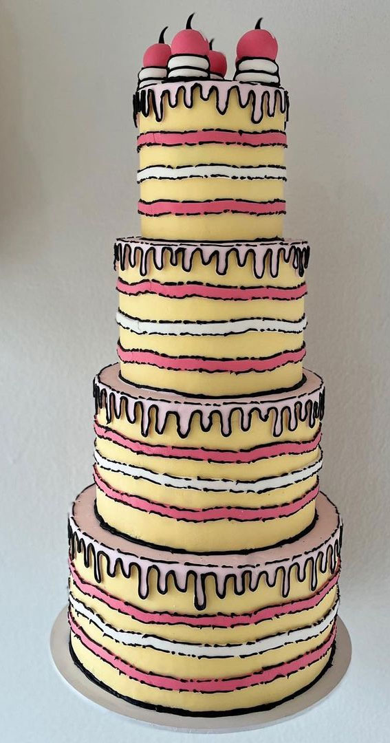 50+ Cute Comic Cake Ideas For Any Occasion : Tower Comic Cake