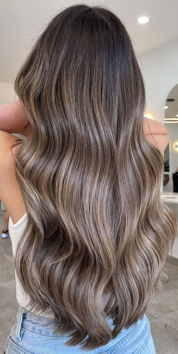 30+ Hair Colour Trends To Try in 2023 : Muted Brown + Blonde Highlights