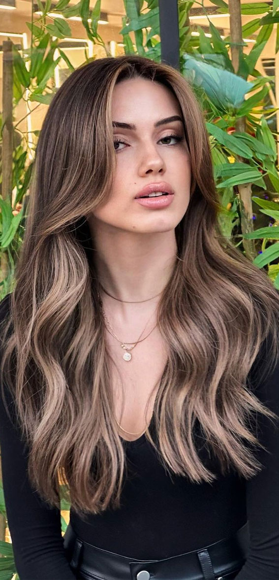 50+ Ways To Wear Spring’s Best Hair Colours : Brown Hair + Blonde Face Light
