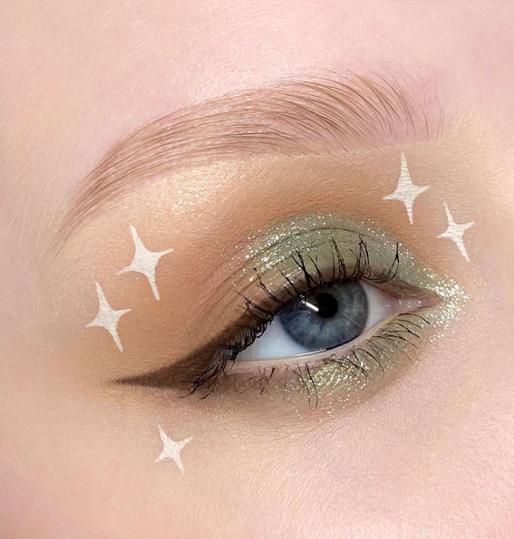 40+ Trendy Eyeshadow Looks : Neutral + Sparkles