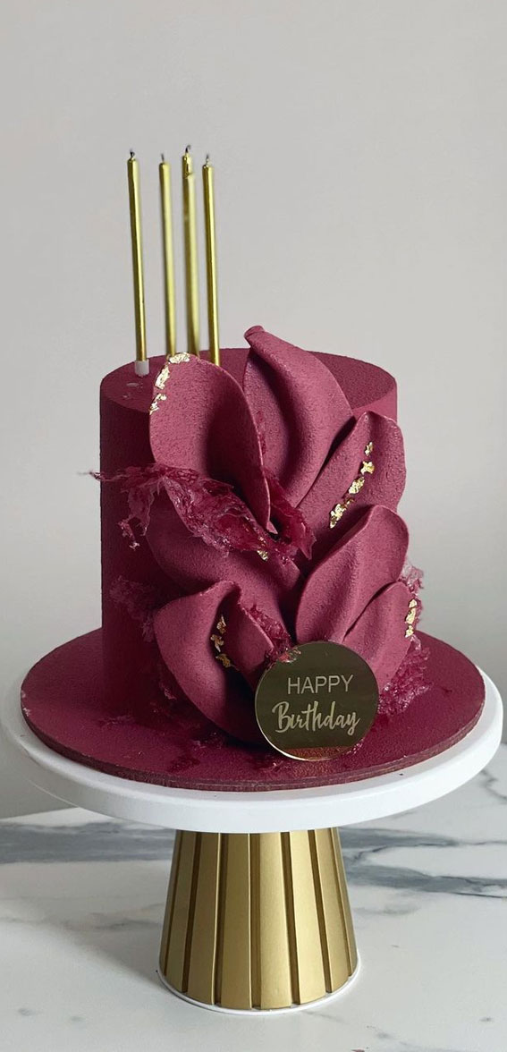 55+ Cute Cake Ideas For Your Next Party : Plum Toned Cake