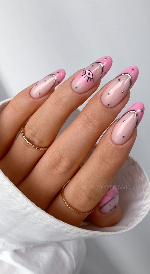 spring nails, pink french nails, french nails, nail art designs, spring nails