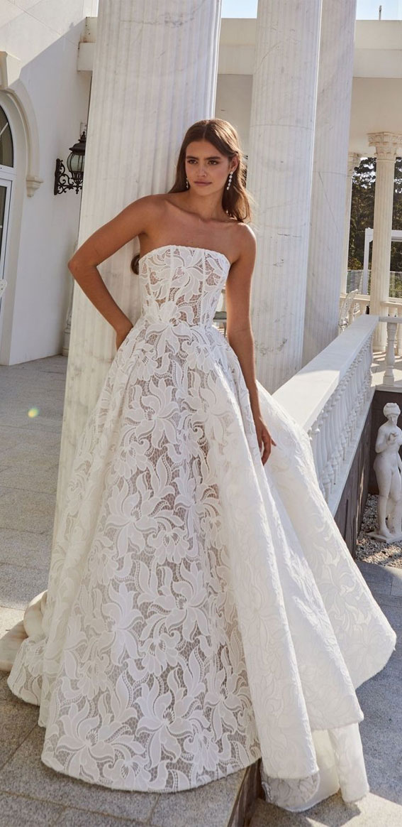 50+ Wedding Dress Trends 2023 : Dahlia Strapless Wedding Dress