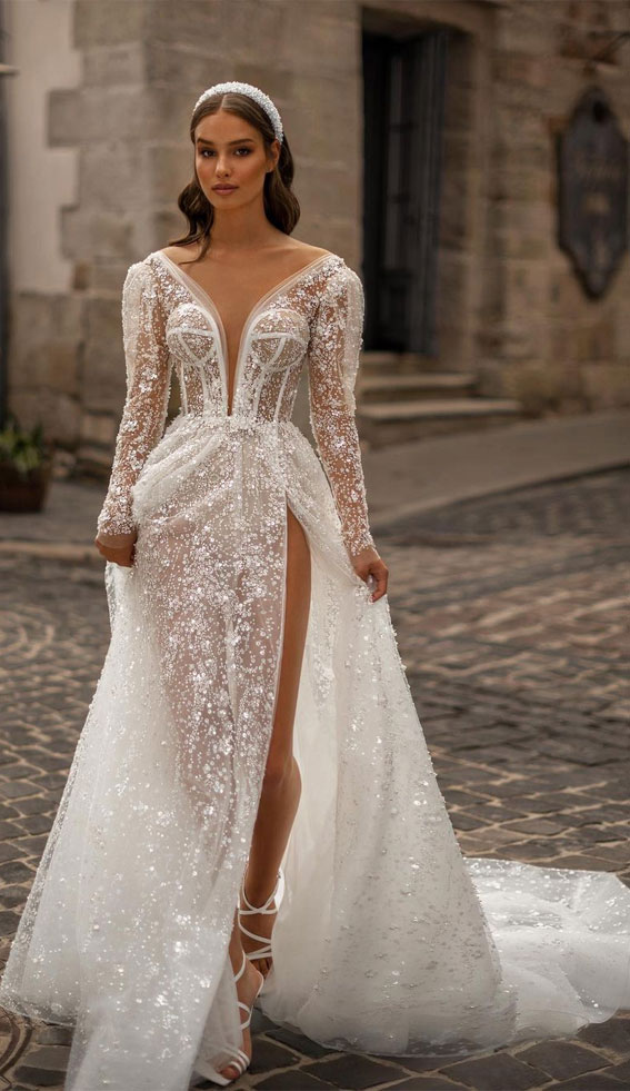 Timeless Wedding Dresses To Lookout : Body Suit Long Sleeves +