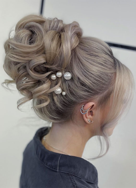 40 Updo Hairstyles Perfect For Any Occasion : Soft Curl High Updo
