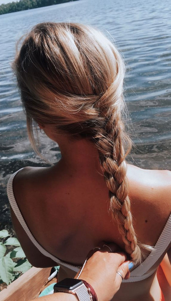 45 Cute Hairstyles for Summer & Beach Days : Easy and Quick Braid