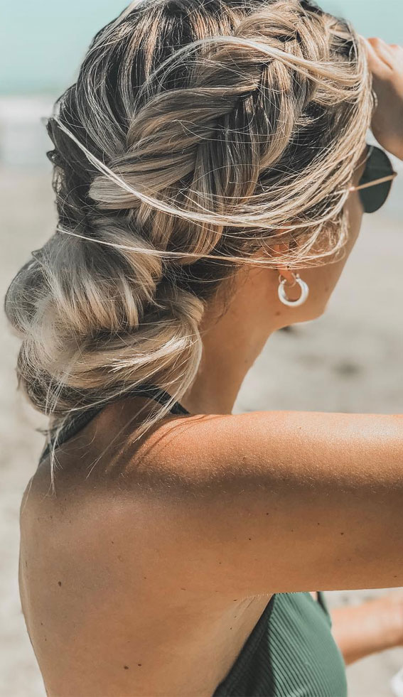 45 Cute Hairstyles for Summer & Beach Days : Beach Braid Hair Do