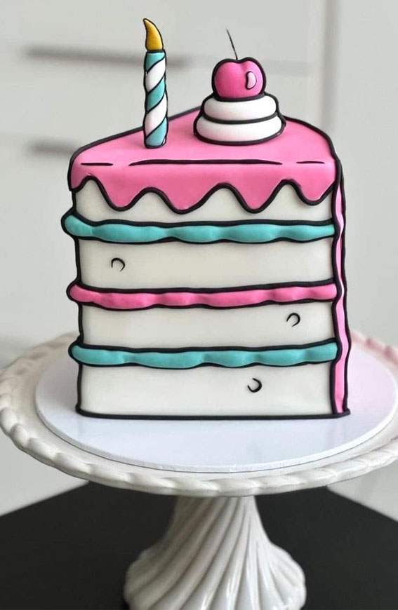 55+ Cute Cake Ideas For Your Next Party : A Slice of Comic Cake