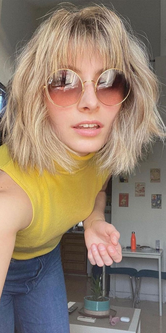 Image of Brigitte Bardot short shag haircut sunglasses