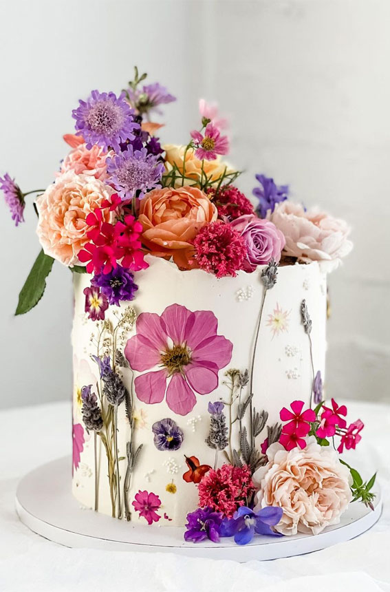 33 Edible Flower Cakes That’re Simple But Outstanding : Garden Party