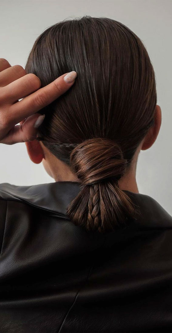 40 Updo Hairstyles Perfect For Any Occasion : Pony Wrapped Bun + Braid Combo