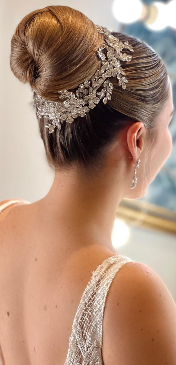 40 Updo Hairstyles Perfect For Any Occasion : Elegant Top Bun
