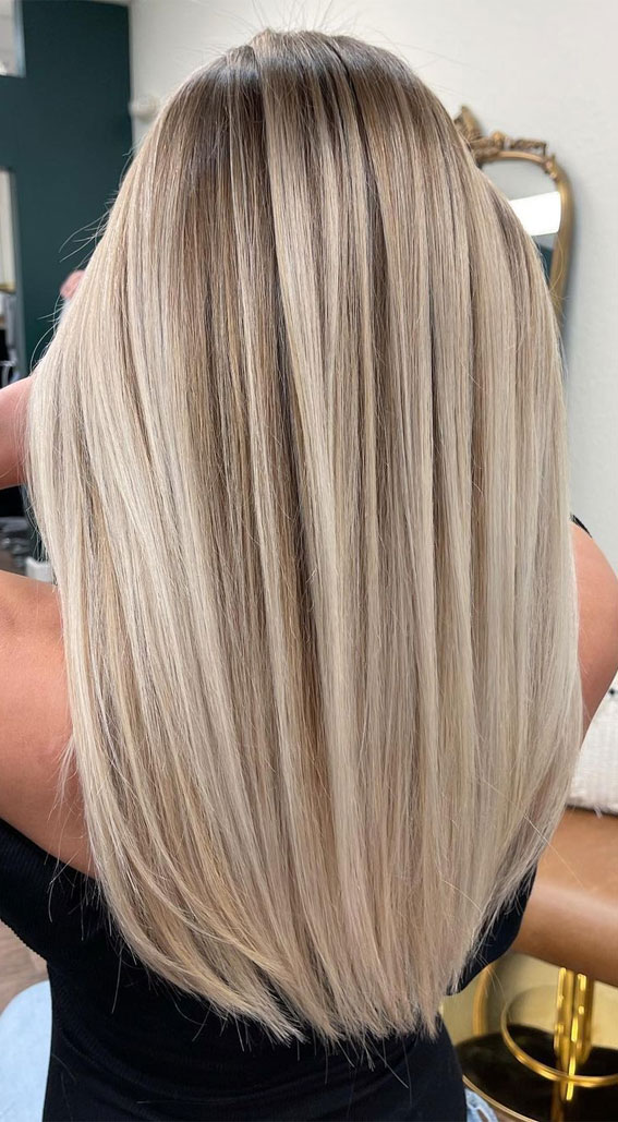 50 Cute Summer Hair Colours : Smoky Root Beige Blonde