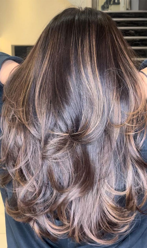 57 Cute Hair Colours and Hairstyles : Caramel Bronze Bouncy Layers