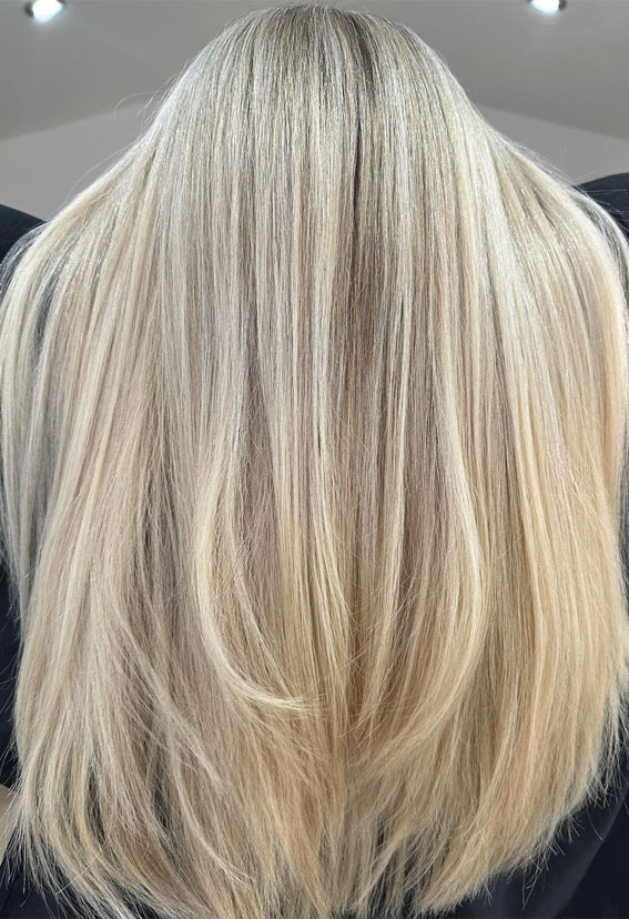 57 Cute Hair Colours and Hairstyles : Vanilla Blonde Beauty