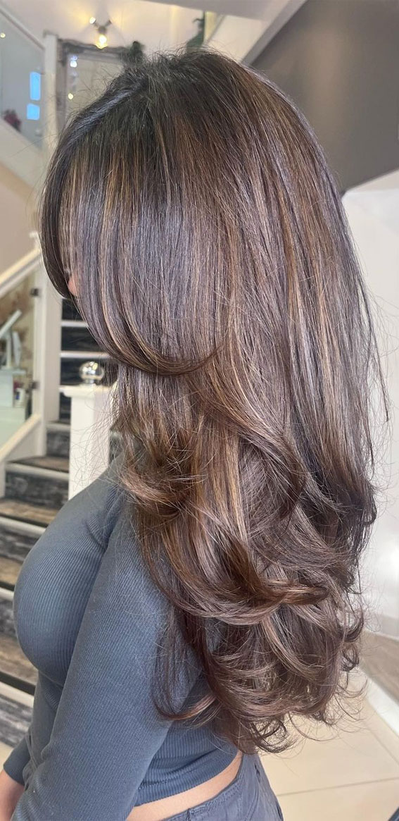 57 Cute Hair Colours and Hairstyles : Milk Chocolate Layers